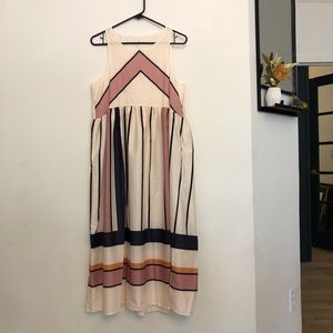 Vintage Silk Midi Dress M